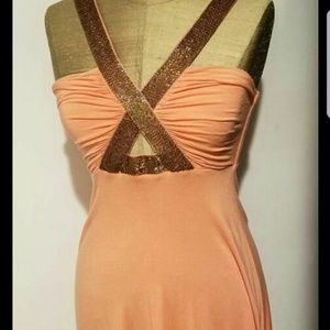 Sky coral top with sequence